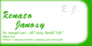 renato janosy business card